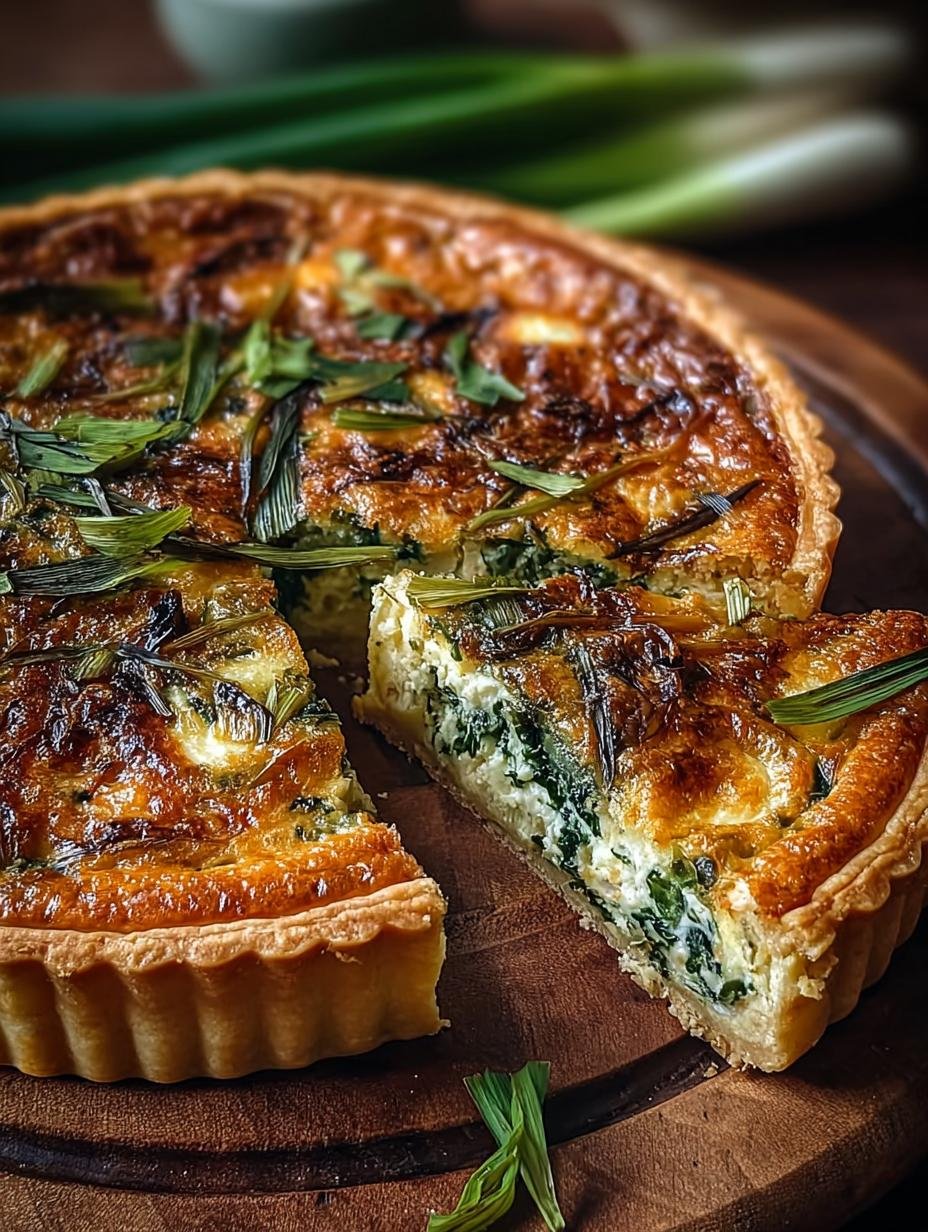 Plakken Baerlauch Zwiebelkuchen geserveerd met een frisse salade, klaar om van te genieten