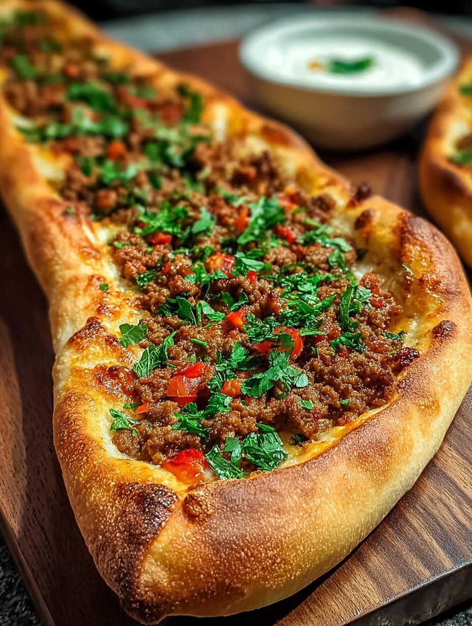 Turkse Pide Met Hackfleisch: Een Onweerstaanbaar Genot in 90 Min! - Tuerkische Pide Mit Hackfleisch - main visual representation