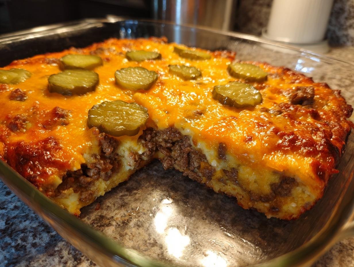 Einfacher Keto Cheeseburger Auflauf