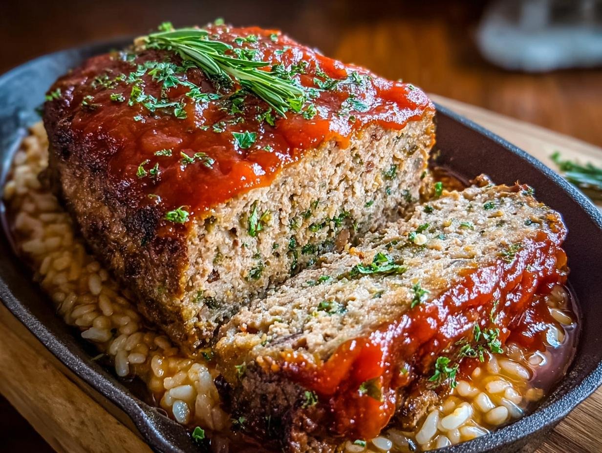 Hackbraten Mit Reis Tomatensauce