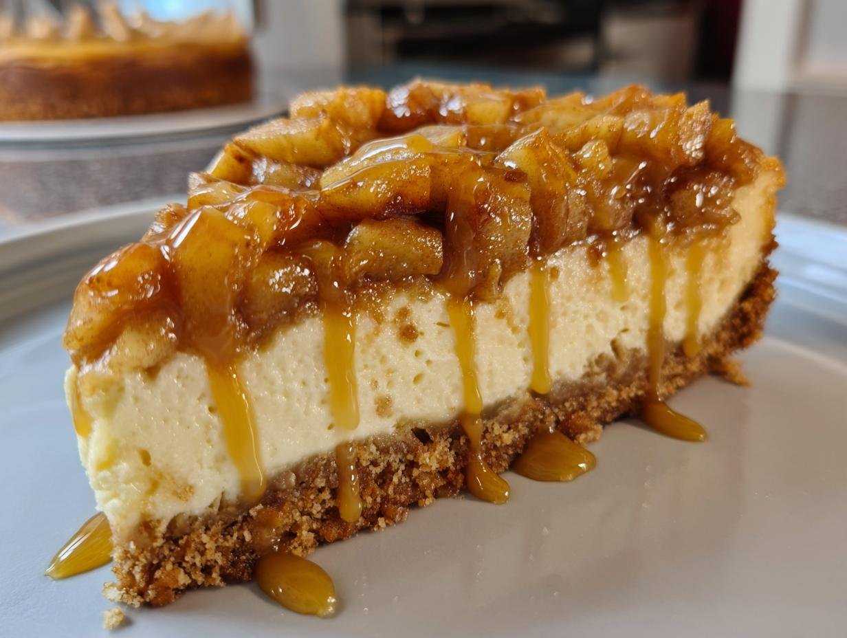 Karamell Apfel Kasekuchen Saftig - de complete cheesecake met karamelsaus