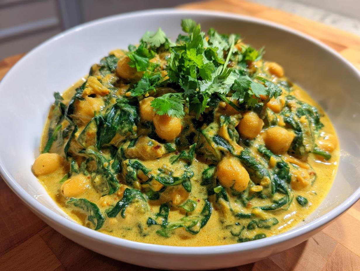 Kichererbsen Curry Mit Spinat