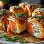 Lachs Blaetterteig Roellchen