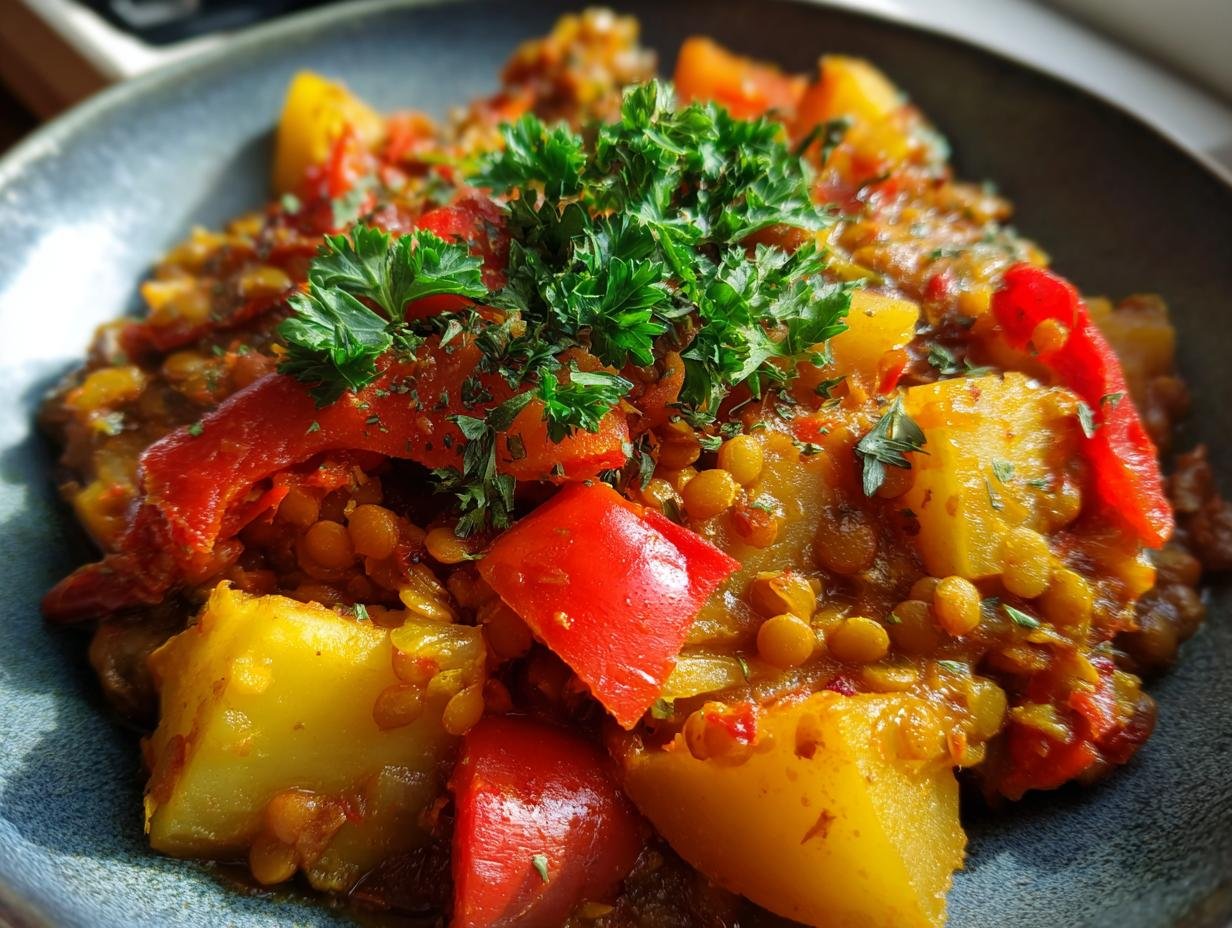 Würziger Paprika Kartoffel Linsen: Sensationeel! - Wurziger Paprika Kartoffel Linsen - additional detail