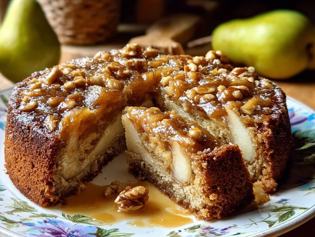 Apfelkuchen Mit Karamellisierten Walnuessen - de voltooide taart met karamel walnoten