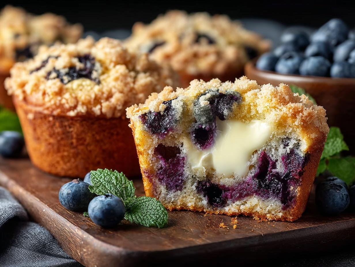 Blaubeer Cheesecake Muffins Mit
