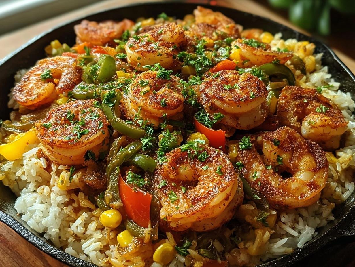 Cajun Garnelen Reis Pfanne