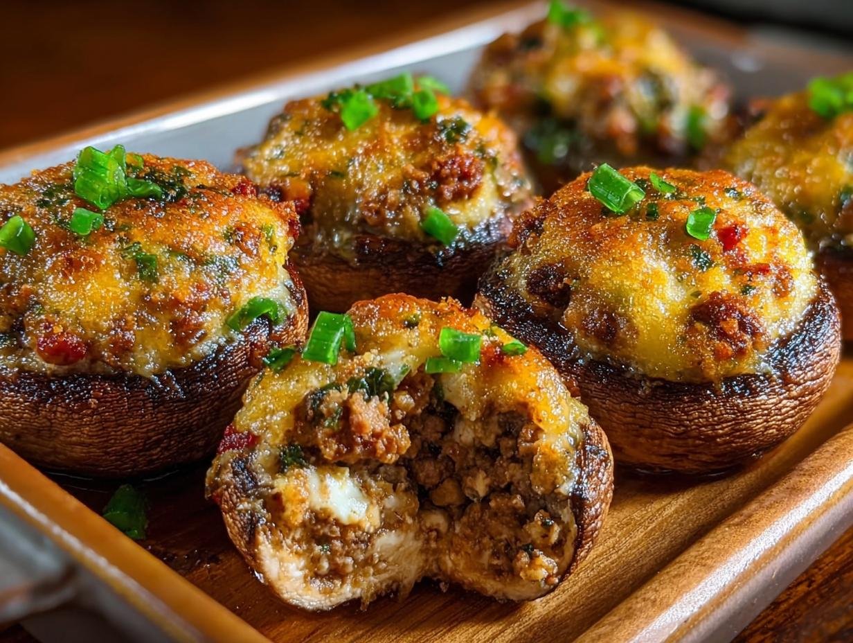 Gevulde Champignons Met Gehakt: Heerlijk! - Gefuellte Champignons Mit Hackfleisch - additional detail