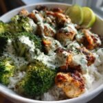 Gegrillte Hahnchen Brokkoli Bowl