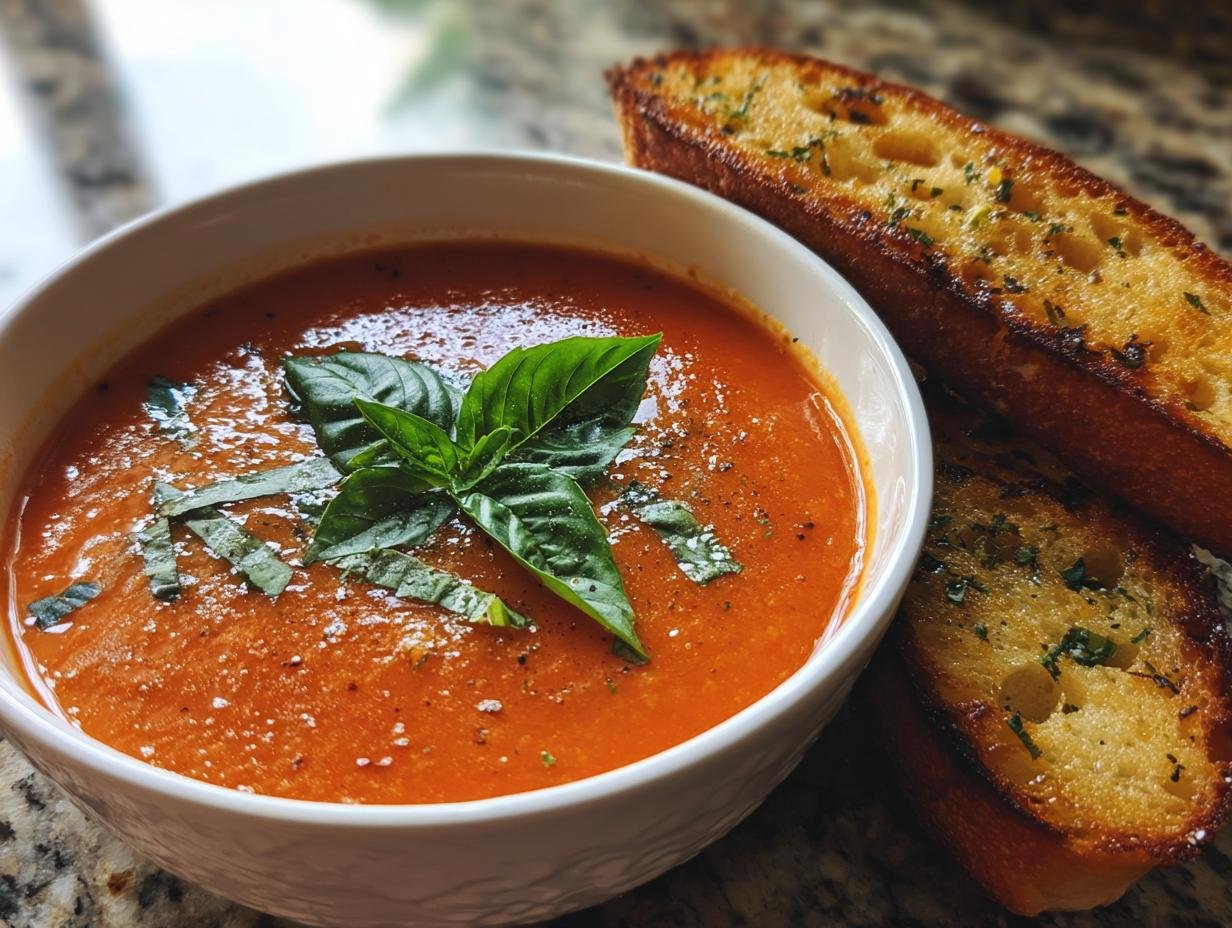 Gerostete Knoblauch Tomatensuppe Einfach