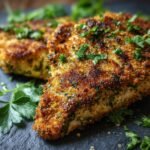 Goldene Parmesan Krauter Hahnchen
