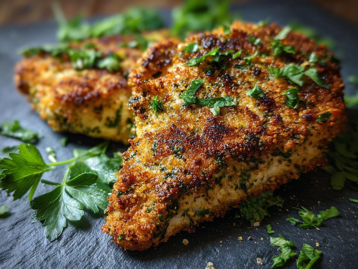 Goldene Parmesan Krauter Hahnchen