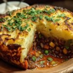 Herzhafter Linsen Gemuse Hirtenkuchen