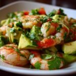 Kalter Garnelen Avocado Salat