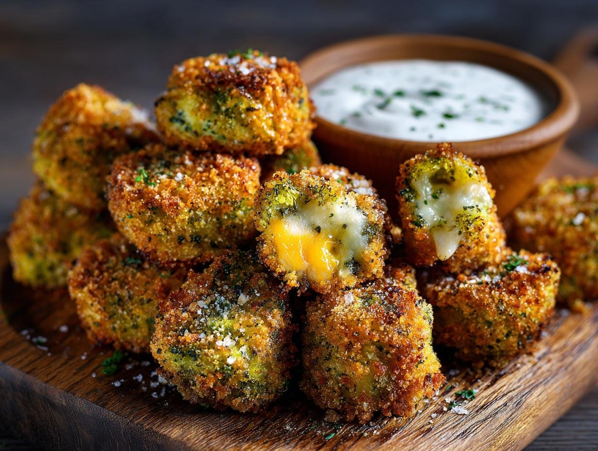 Knusprige Brokkoli Kase Nuggets