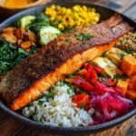 Knusprige Lachs Bowls Frisch