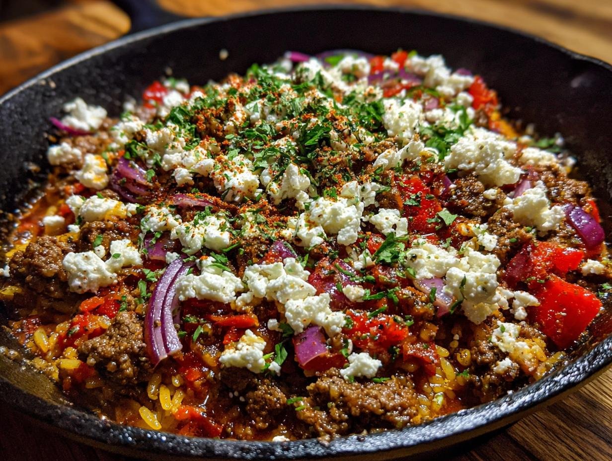 Kritharaki Hackfleischpfanne Mit Feta: Snel & Lekker - Kritharaki Hackfleischpfanne Mit Feta - additional detail