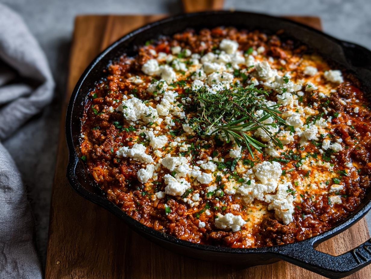 Kritharaki Hackfleischpfanne Mit Feta