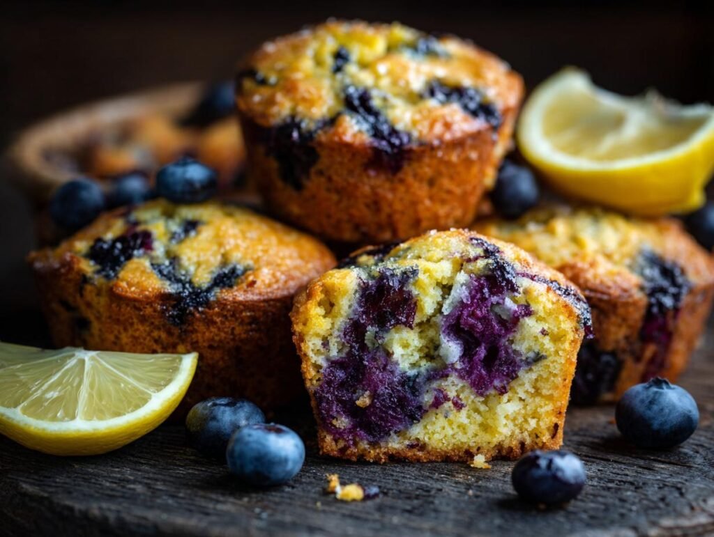 Lemon Blueberry Muffins Einfach