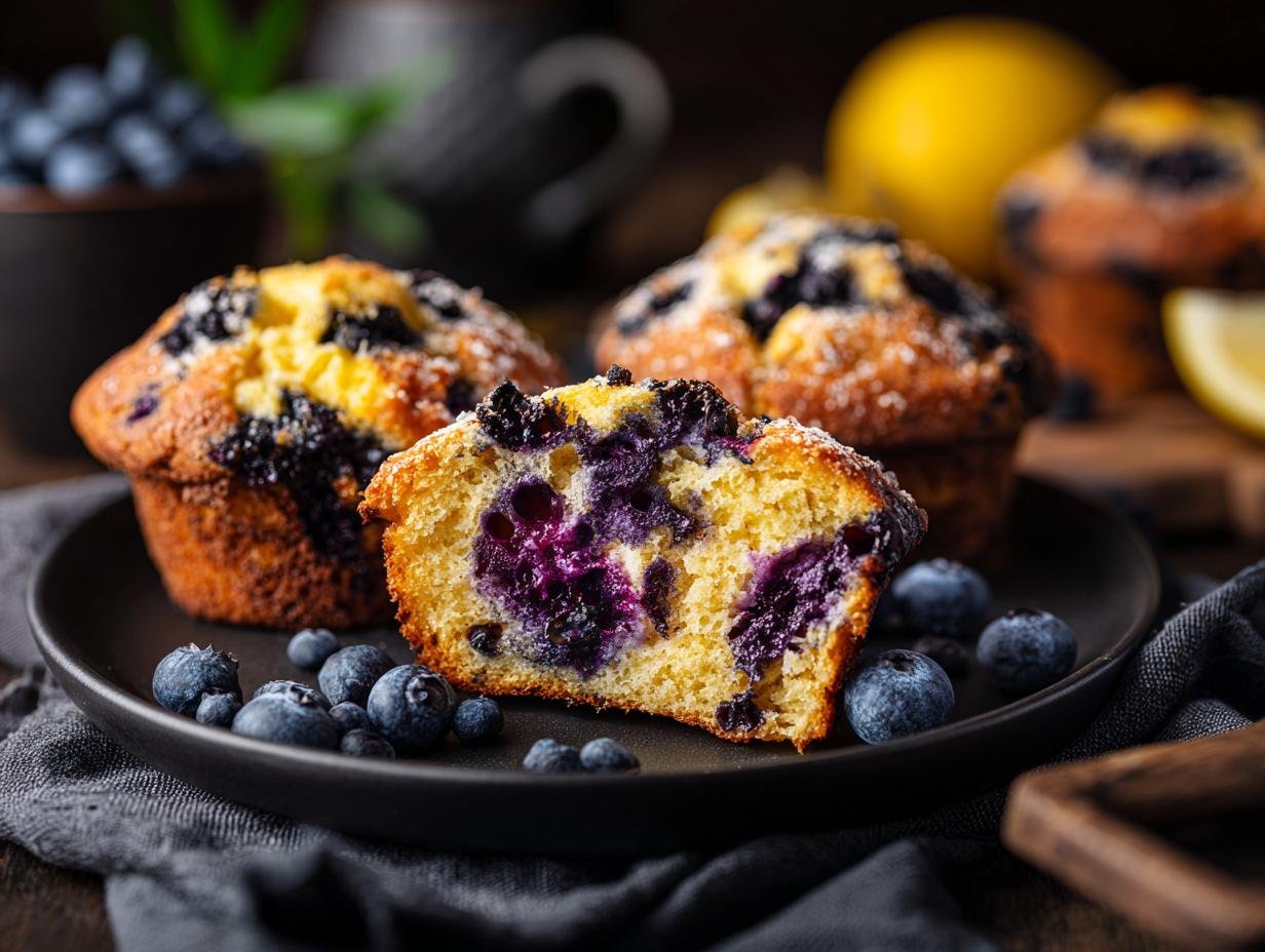 Lemon Blueberry Muffins: 18 min meesterwerk - Lemon Blueberry Muffins Einfach - additional detail