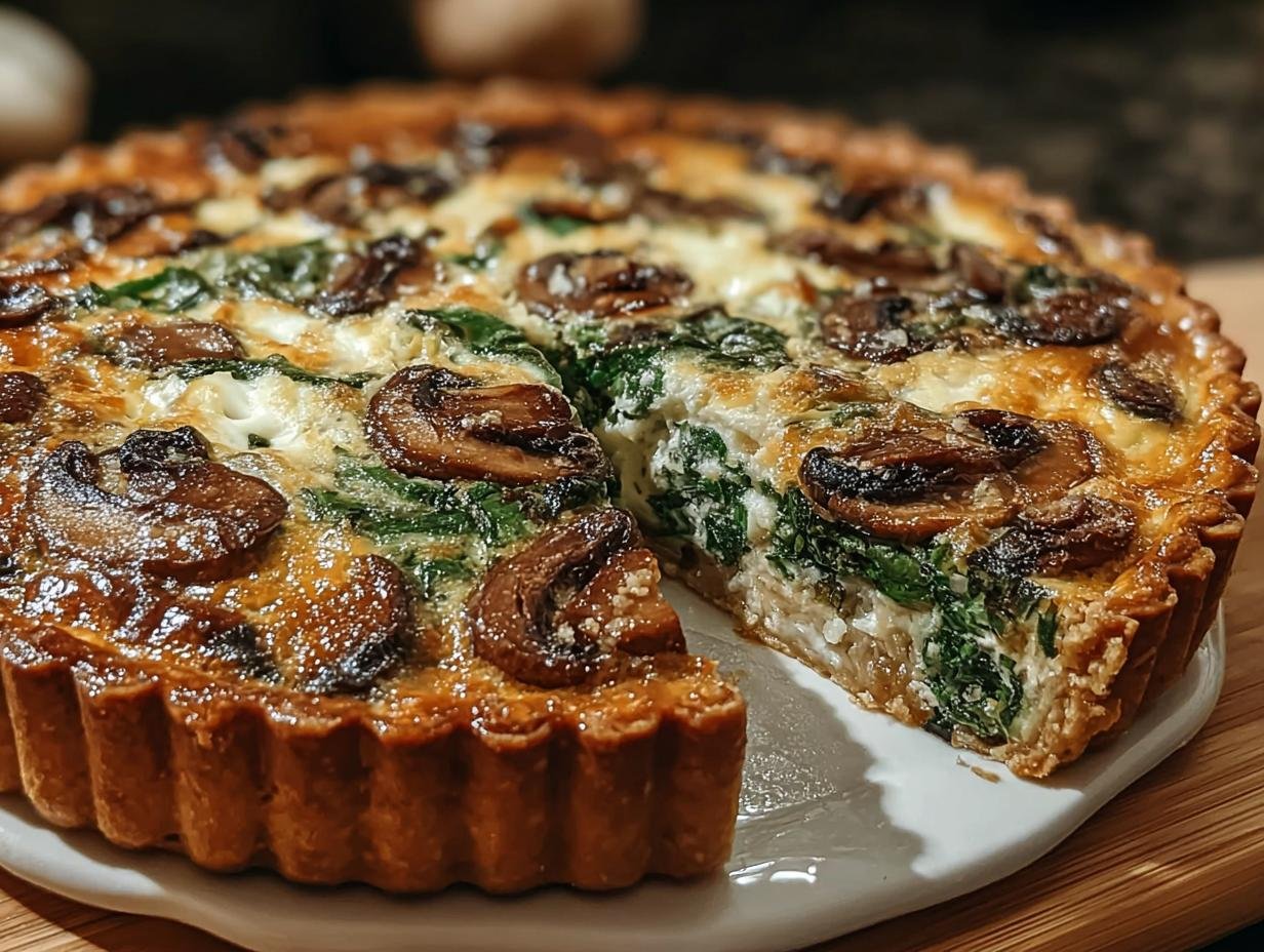 Spinazie Champignon Quiche: Geniet nu - Spinach Und Pilzquiche Delikatesse - additional detail