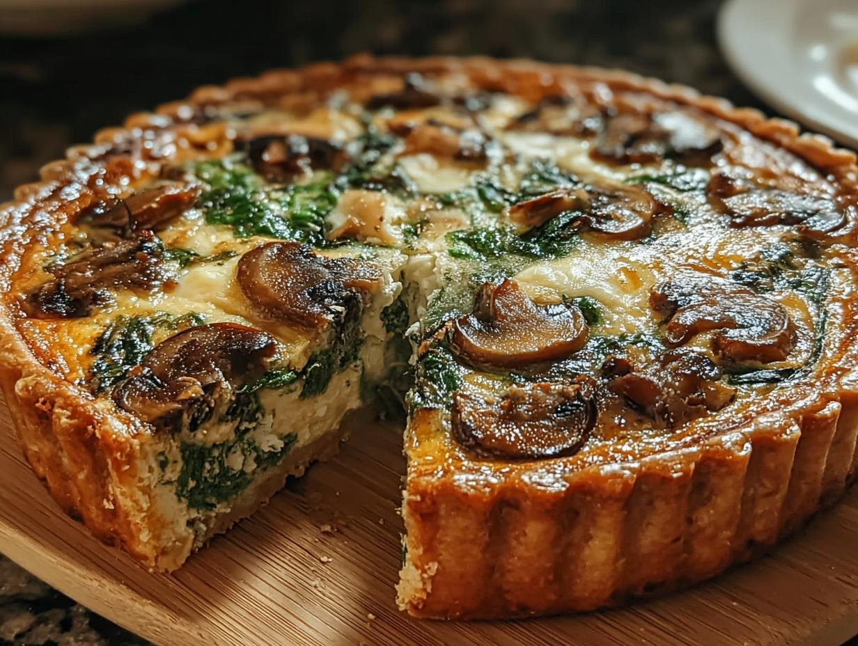Spinazie Champignon Quiche: Geniet nu - Spinach Und Pilzquiche Delikatesse - additional detail
