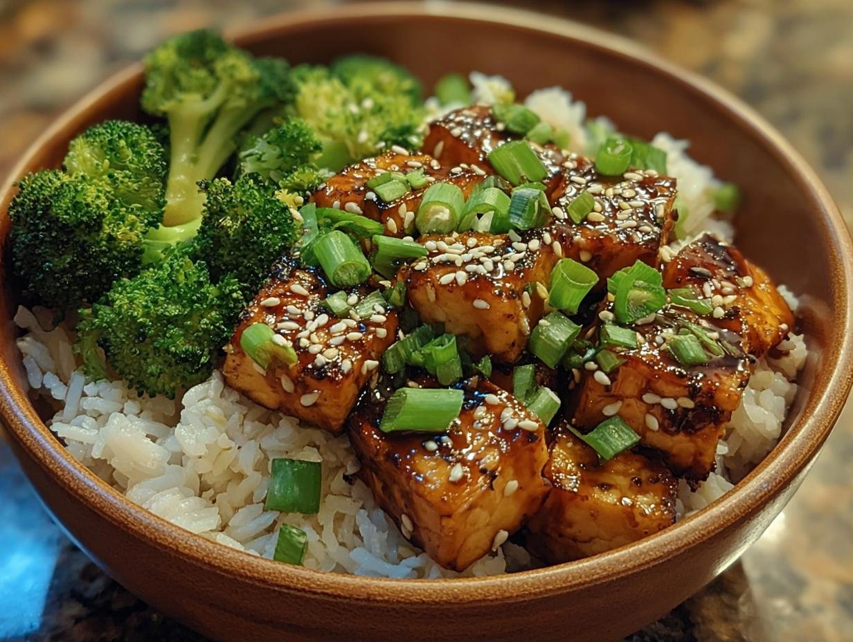 Tofu Teriyaki: Geweldig, snel huisgemaakt! - Tofu Teriyaki Delight Mit - ingredients laid out for preparation