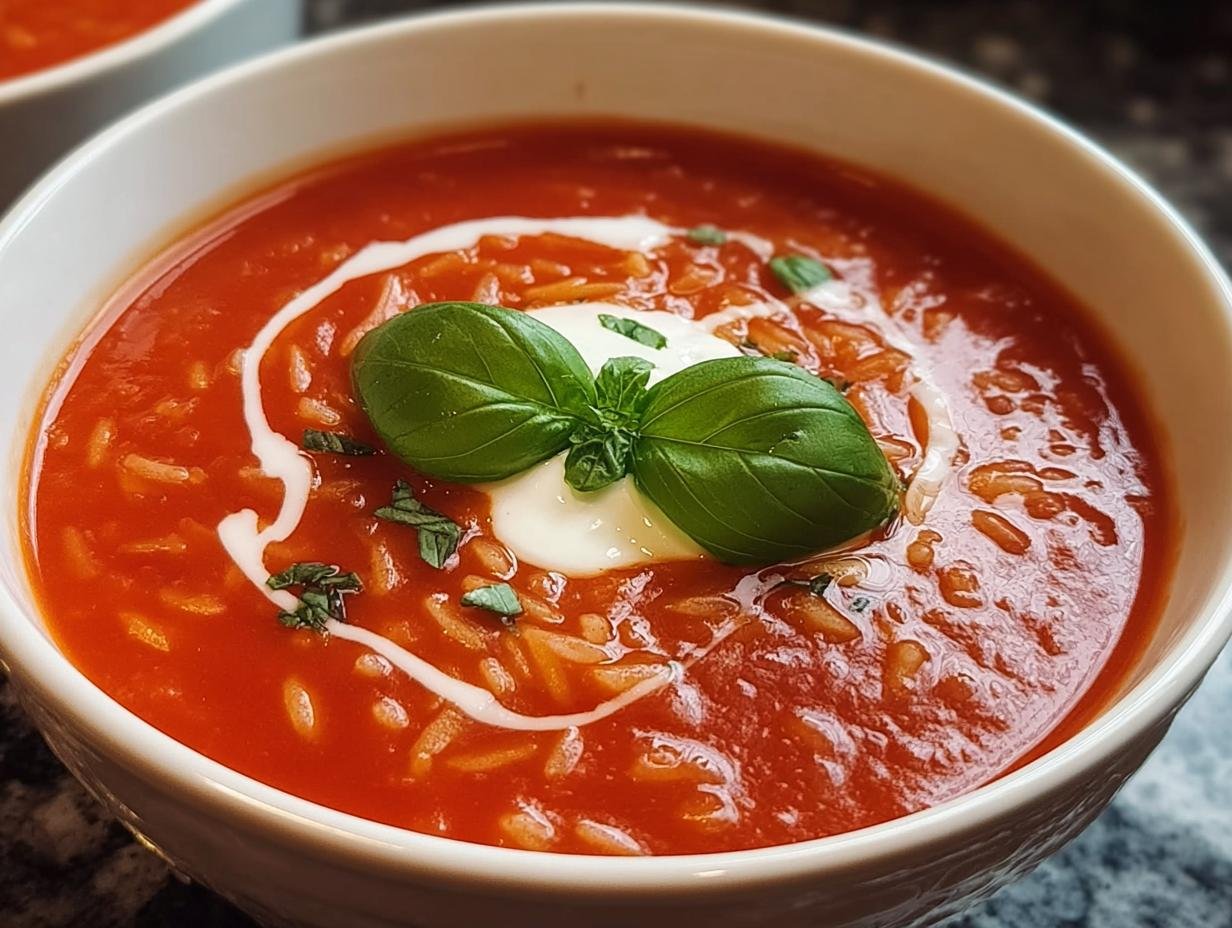 Tomatensuppe Mit Reis Passierten: 25 Min - Tomatensuppe Mit Reis Passierten - main visual representation