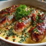 Wuerstchen Senfsahnesauce
