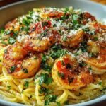 Wurzige Zitronen Knoblauch Garnelen
