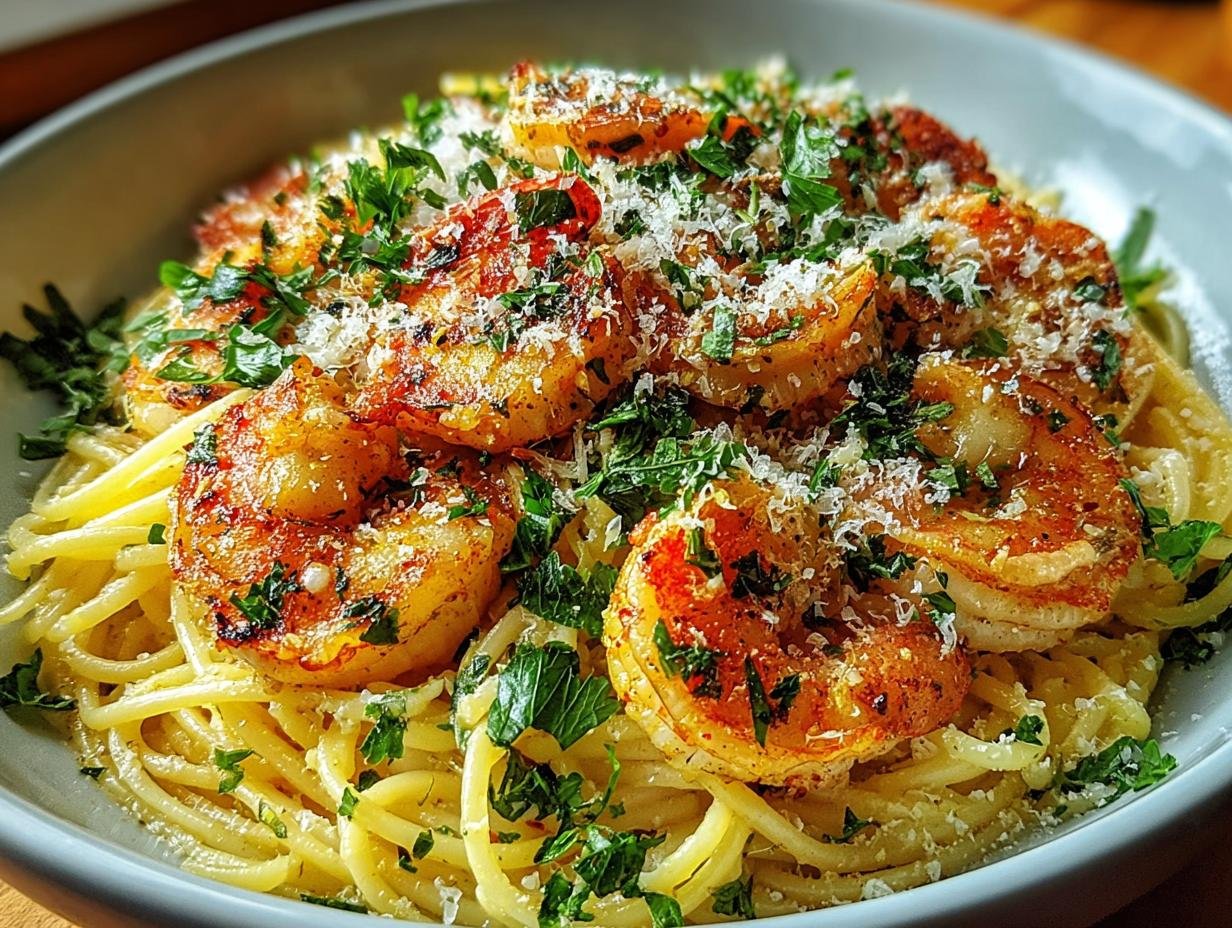Wurzige Zitronen Knoblauch Garnelen