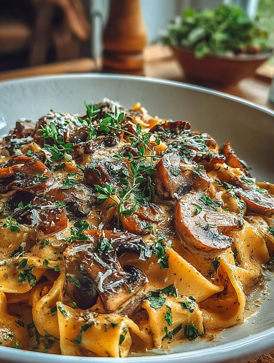 Cremige Vegane Pilz Stroganoff