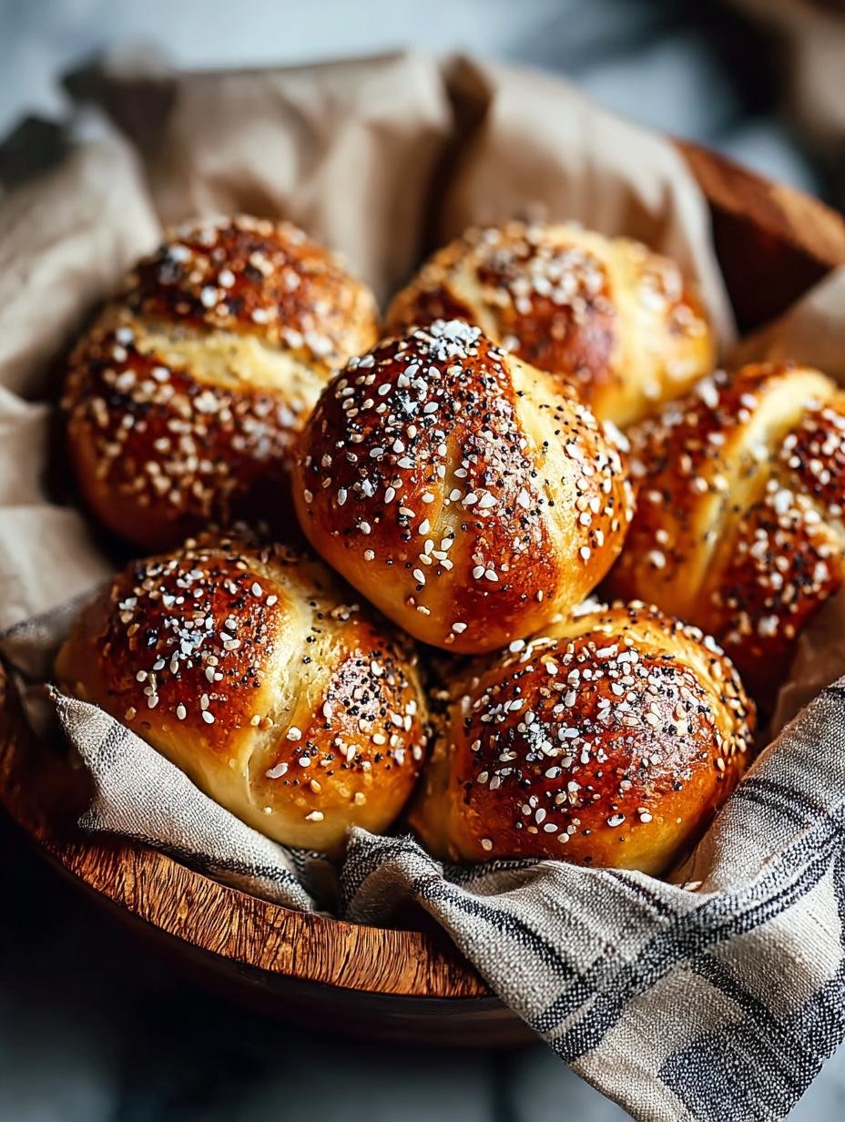 Heerlijke Alles Bagel Zachte Kringel, versgebakken en goudbruin, klaar om van te genieten - Everything Bagel Soft Pretzel