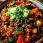 Herzhaftes Erntegemuse Quinoa Chili