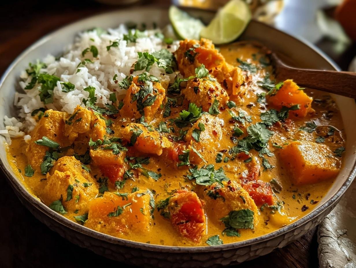 Kuerbis Curry Mit Kokosmilch