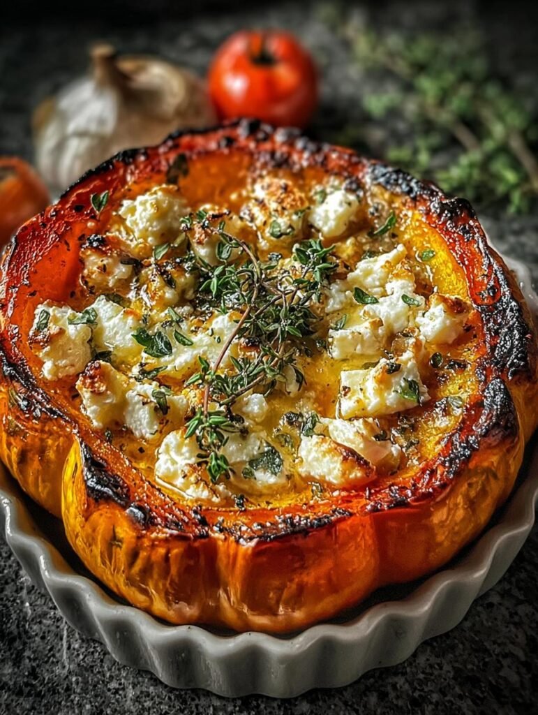 Ofenkuerbis Mit Feta