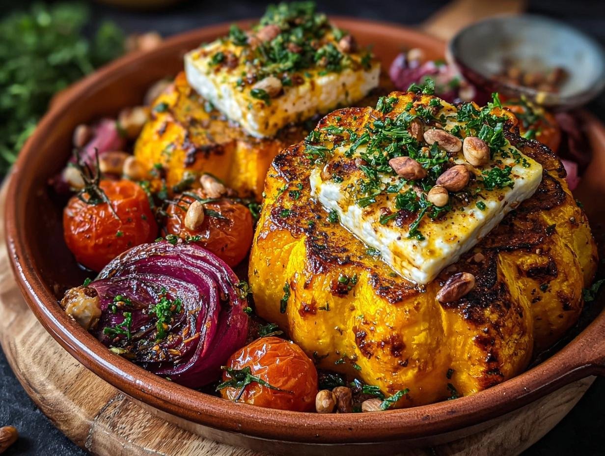 Ofenkuerbis Mit Feta