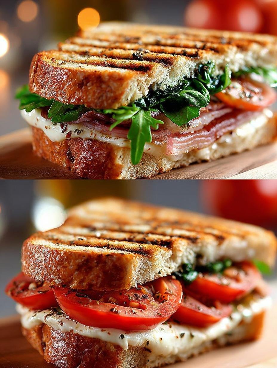 Heerlijke Sandwich Rezepte Einfach Panini met gesmolten kaas en verse ingrediënten