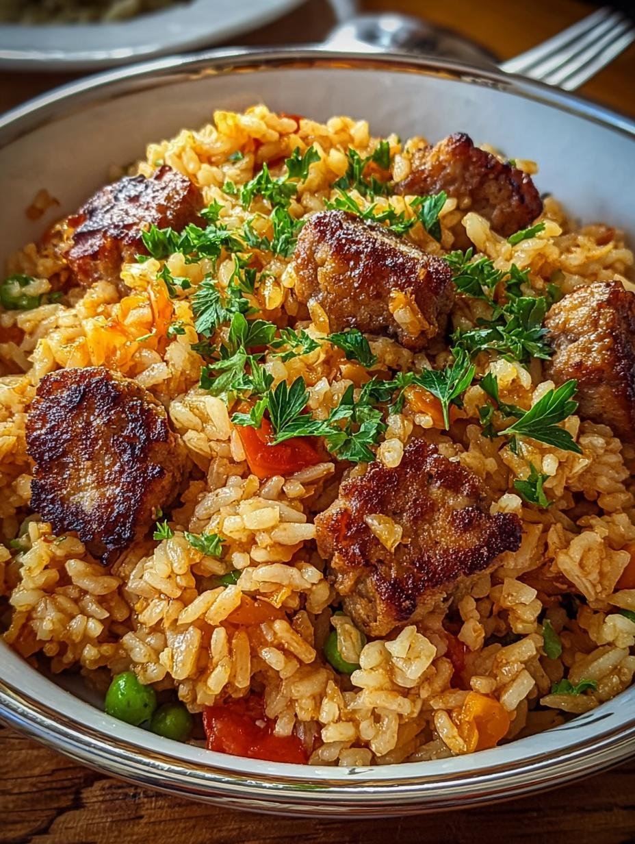 Heerlijk Servisch rijstvlees met malse stukjes vlees en rijke paprikasaus, klaar om te serveren