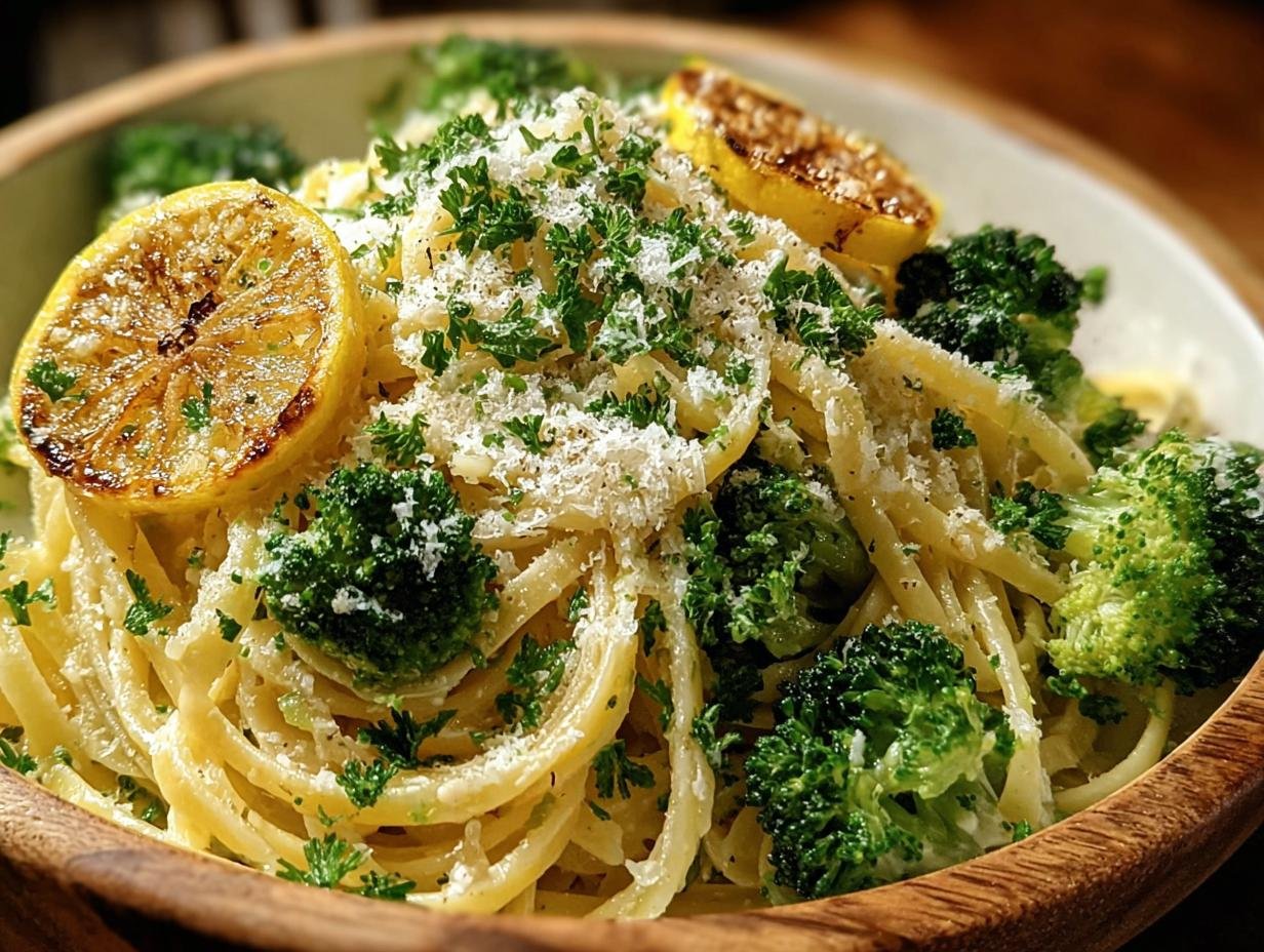 Spritzige Zitronen Knoblauch Pasta