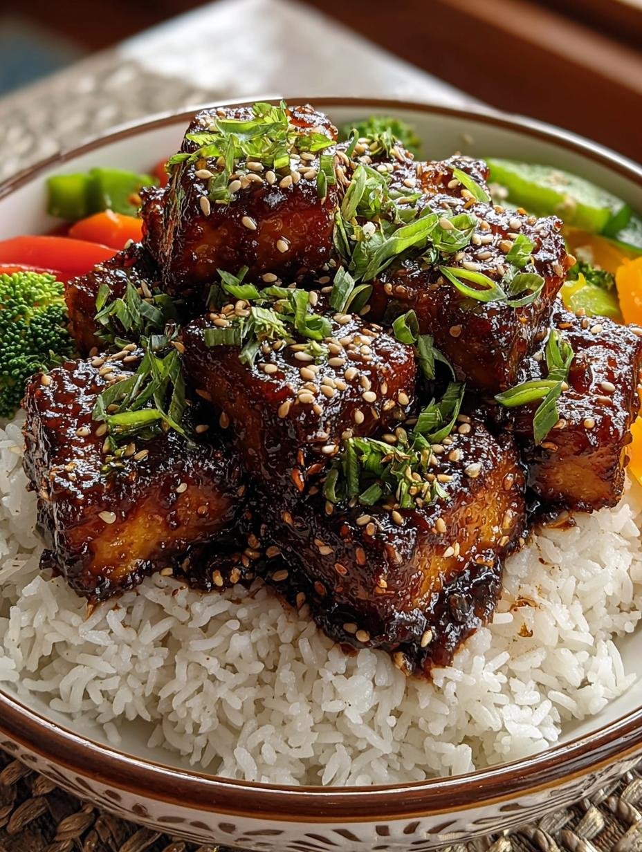 Teriyaki Gluck Tofu: 1 heerlijk en gelukkig crockpot recept - Teriyaki Gluck Crockpot Tofu - additional detail