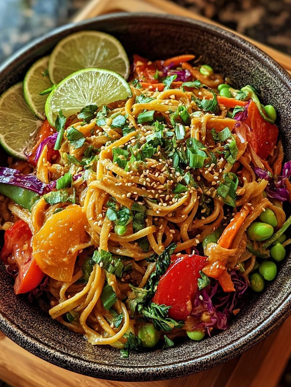 Thai Inspirierte Erdnuss Nudelschussel