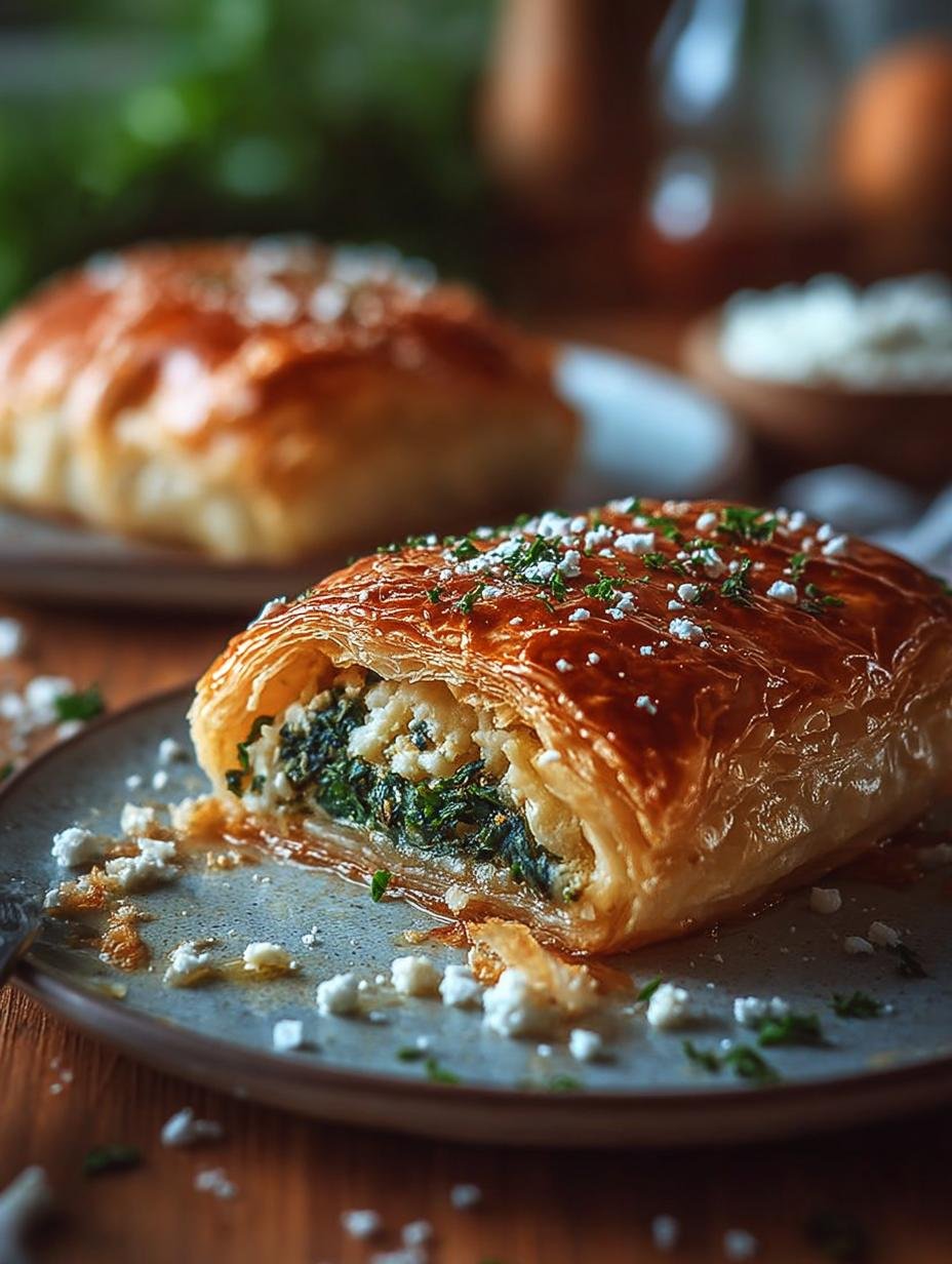 Heerlijke Bladerdeeg Recepten Hartig Vegetarisch met spinazie en feta, perfect gebakken en goudbruin