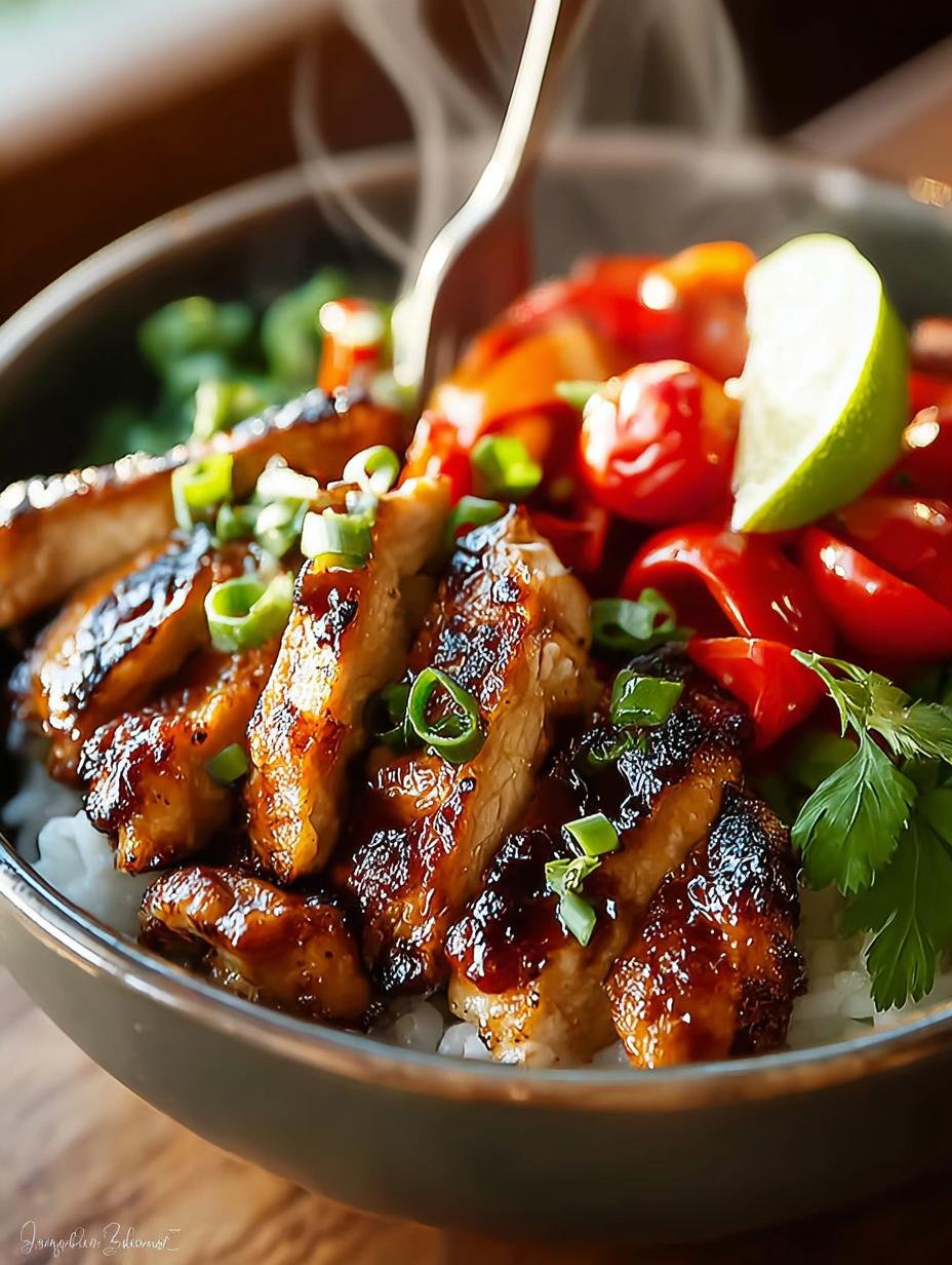 Verrukkelijke Cajun Honing Kip Bowls met rijke saus en verse groenten, klaar om te serveren