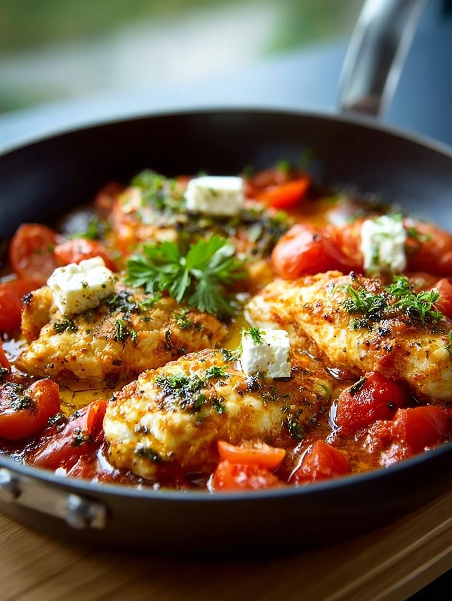 Chicken Saganaki Greek Style