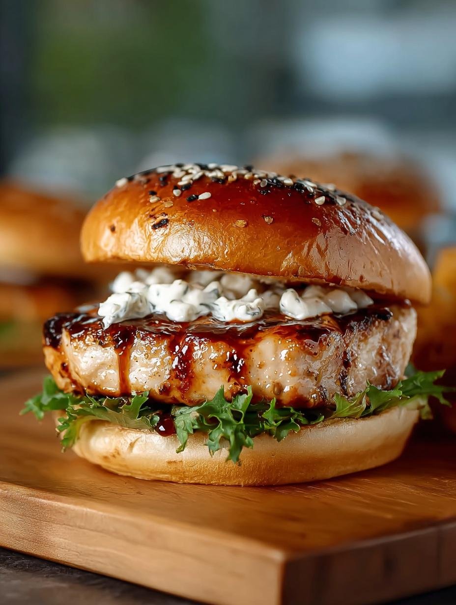 Heerlijke Chicken Teriyaki Burgers met verse toppings op een broodje