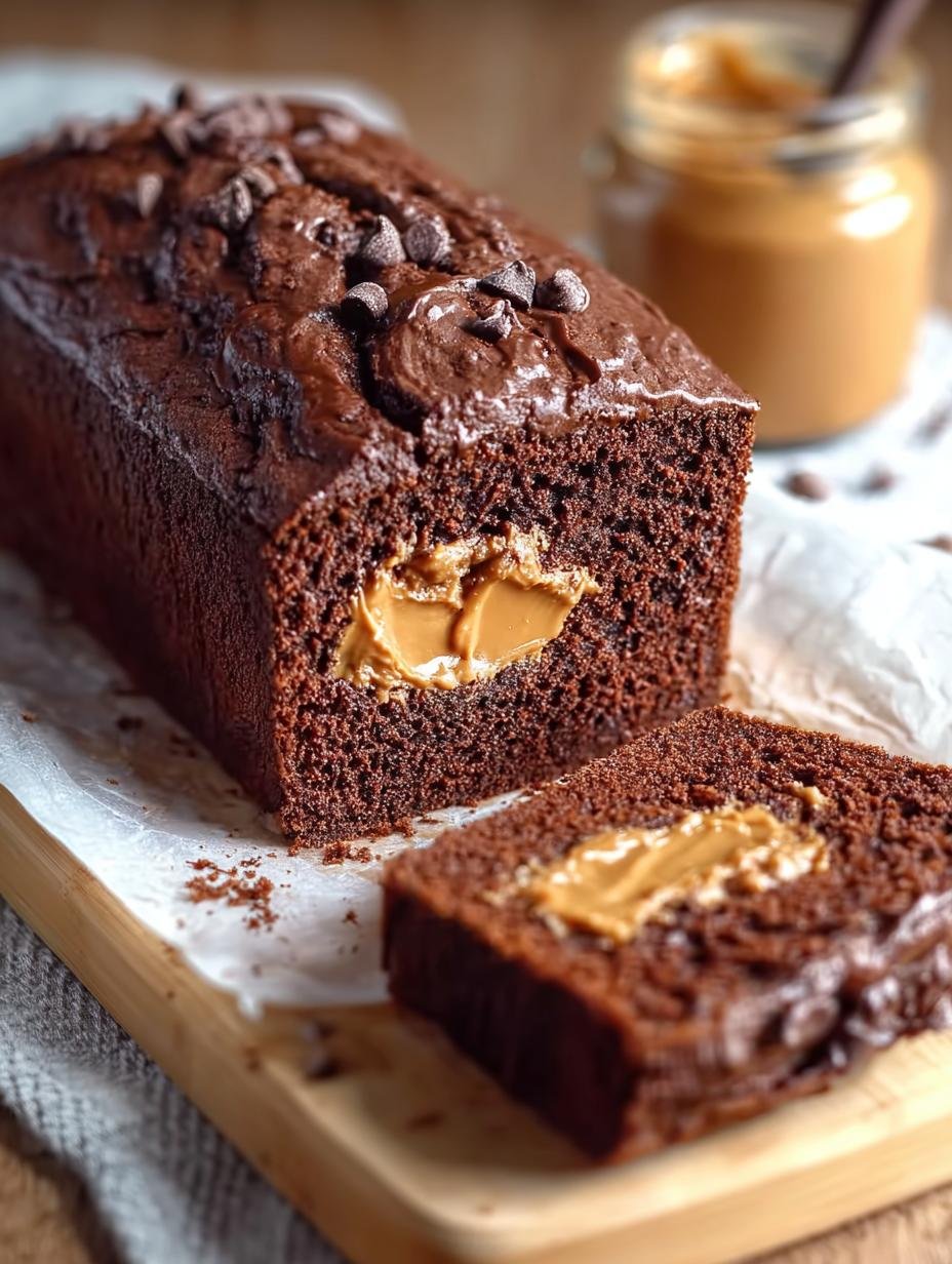 Fantastisch Chocolade Pindakaasbrood: 1 Geheel Geheim - Chocolate Peanut Butter Bread - main visual representation