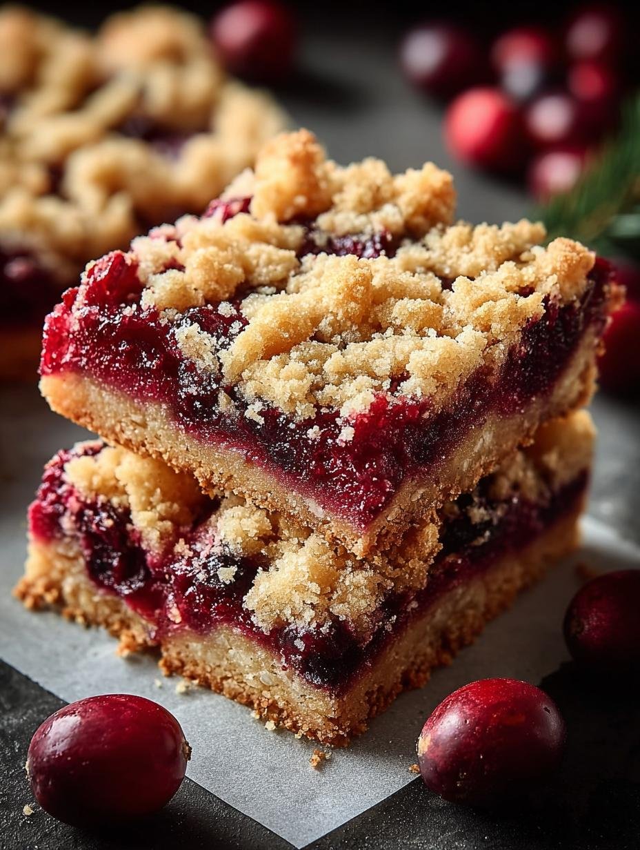 Cranberry Crumble Bars