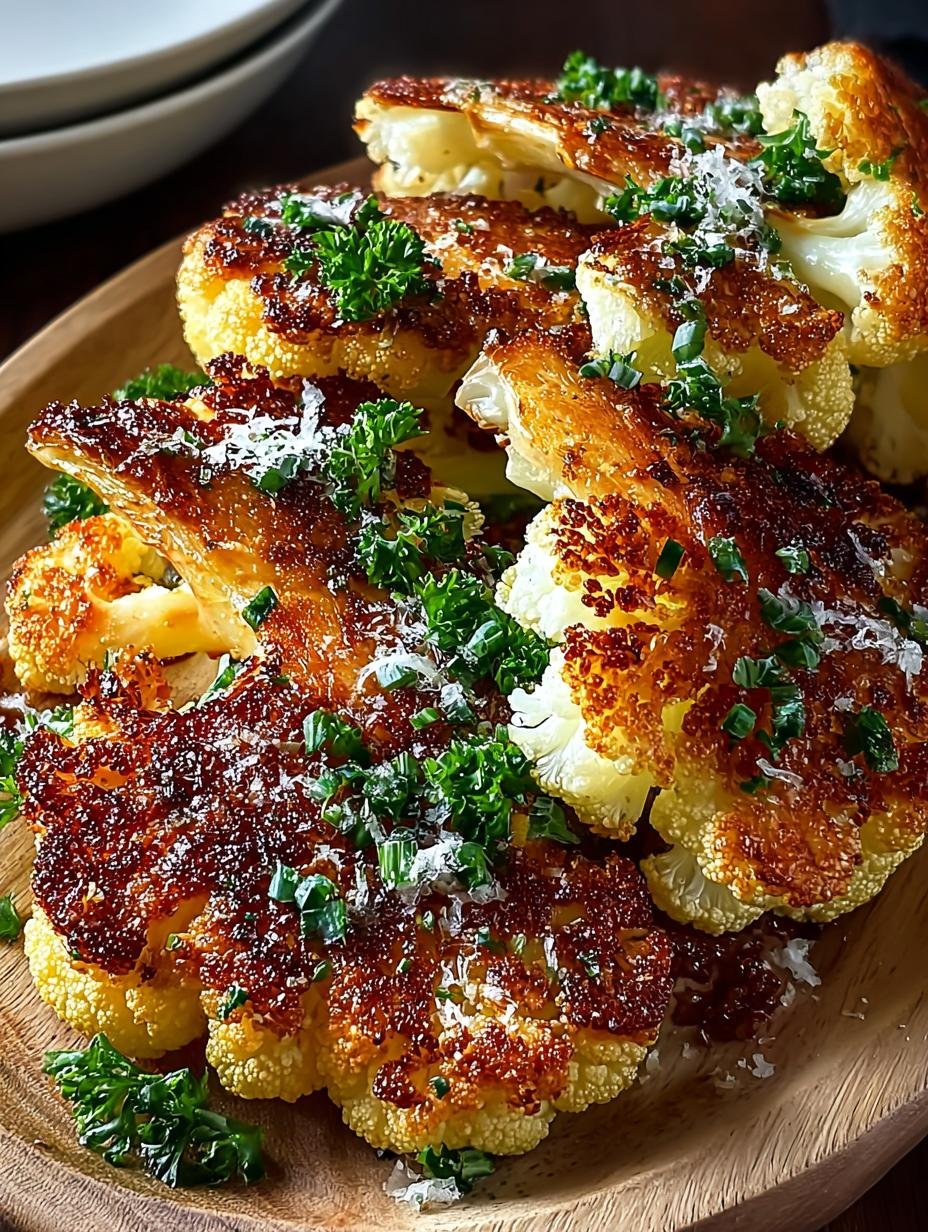Ontdek 1 magische Crispy Parmesan Cauliflower Steaks - Crispy Parmesan Cauliflower Steaks - main visual representation