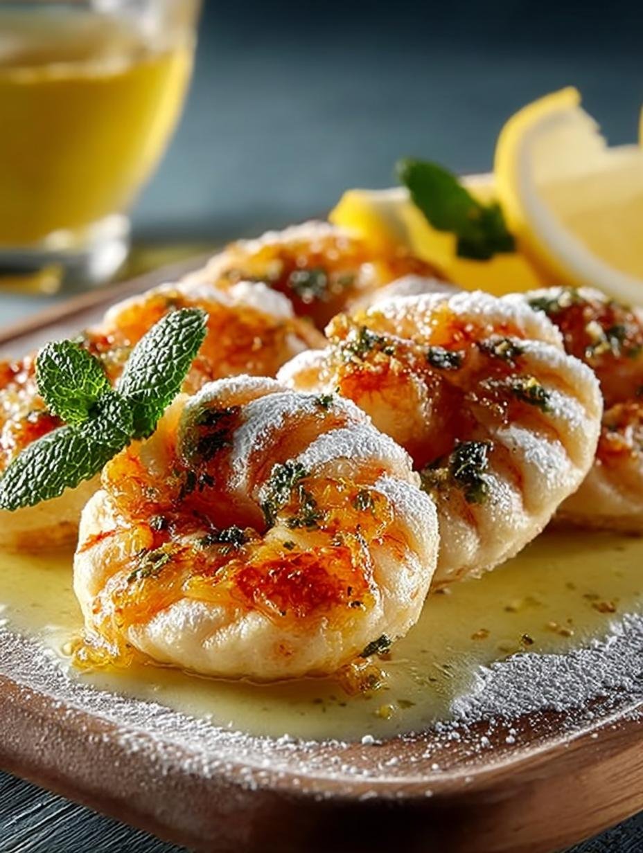 Close-up van Erfrischende Citronelli koekjes met citroenschil en poedersuiker